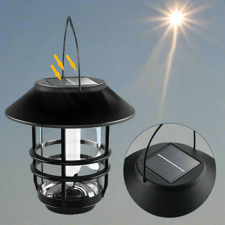 Norvo | Solarmoderne Trådløs Vanntett Blafrende Solflamme Lantern Lys | - WallLant