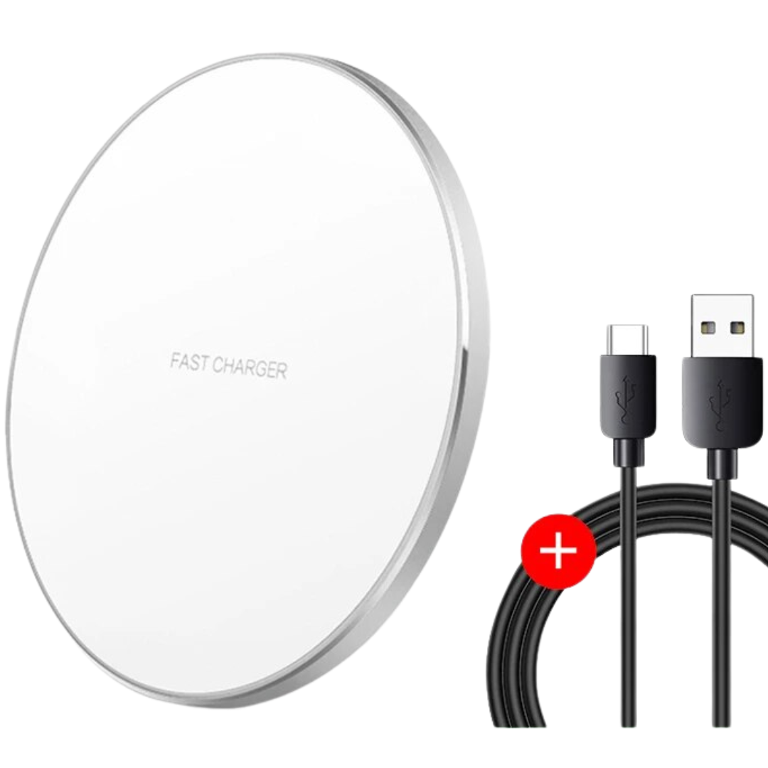 Norvo | 30W Rask Trådløs Ladeplate | Premium USB C Ladekabel MagSafe Lader for Apple iPhone, Samsung & Android - Rask Trådløs Ladeplate