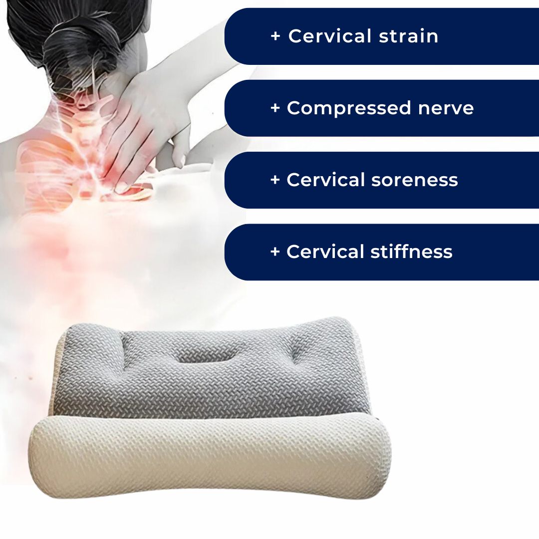 Norvo | Ortostatisk Nakkepute | Cervikal Ryggstøtte, Smertelindring & Redusert Snorking for Alle Søvnposisjoner