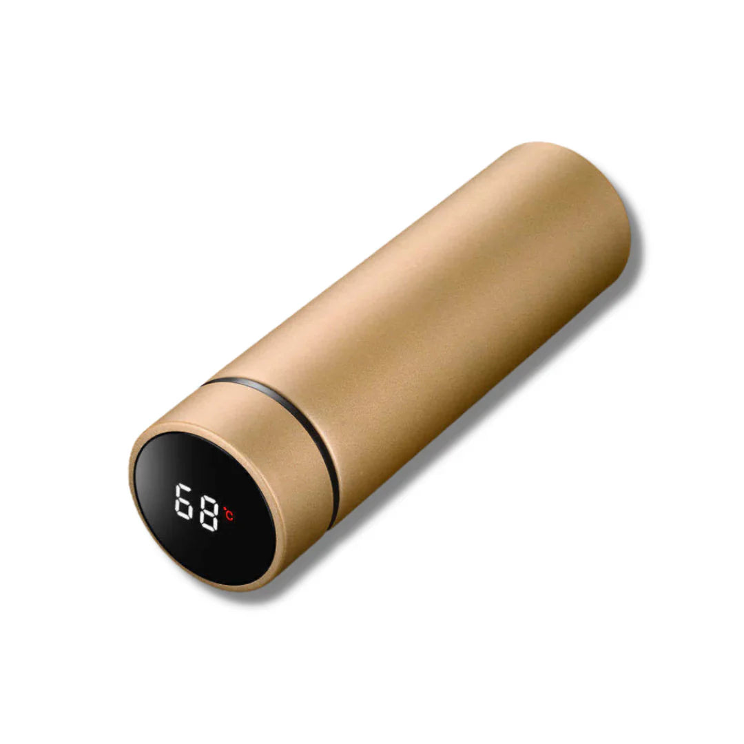 Norvo | Isolert Flaske med Digital Temperaturvisning – Rustfritt Stål Reisekrus for Varme og Kalde Drikker