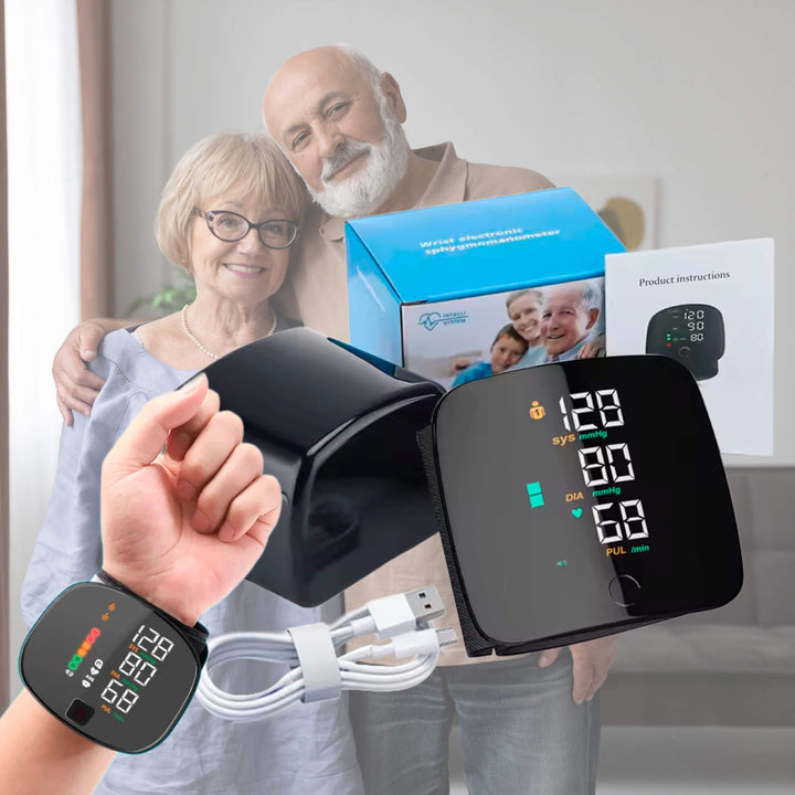 Norvo | Smart håndledd blodtrykksmonitor – Elektronisk bærbar sphygmomanometer med talemeldinger