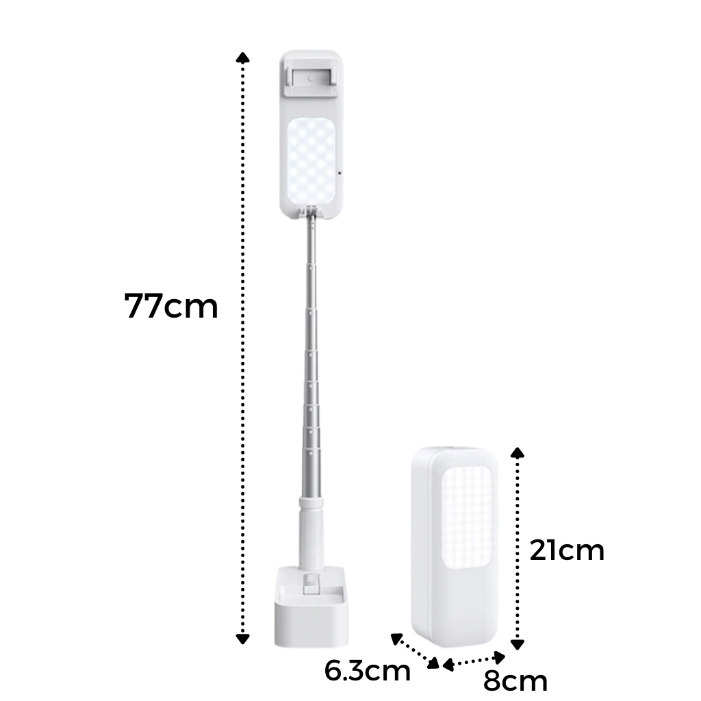 Smarttelefonholder med integrert Bluetooth-lyssett