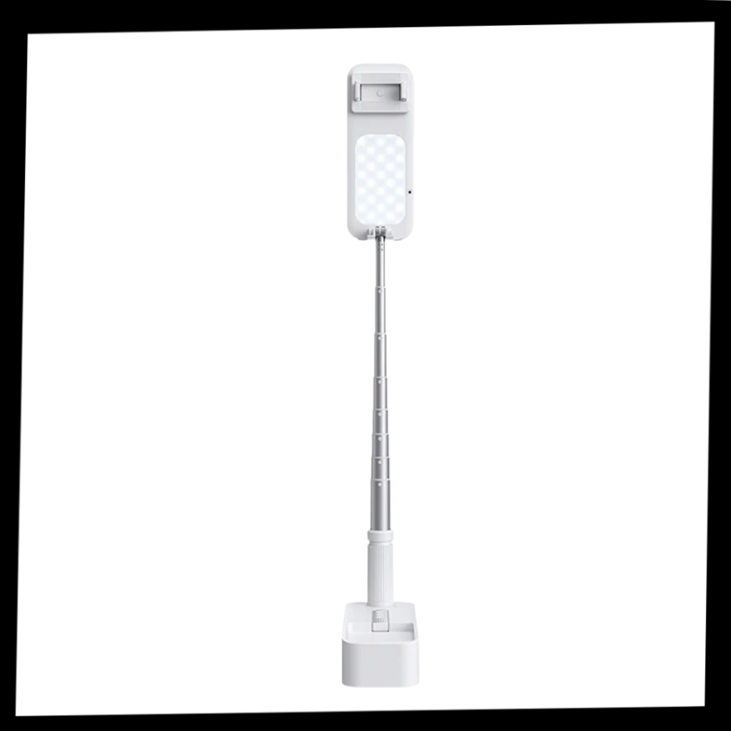 Smarttelefonholder med integrert Bluetooth-lyssett