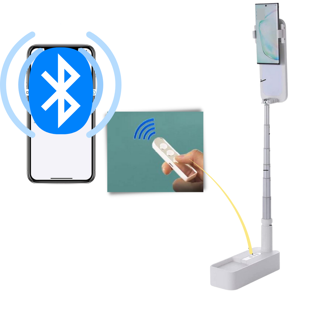 Smarttelefonholder med integrert Bluetooth-lyssett