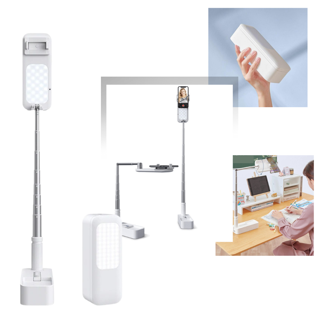 Smarttelefonholder med integrert Bluetooth-lyssett