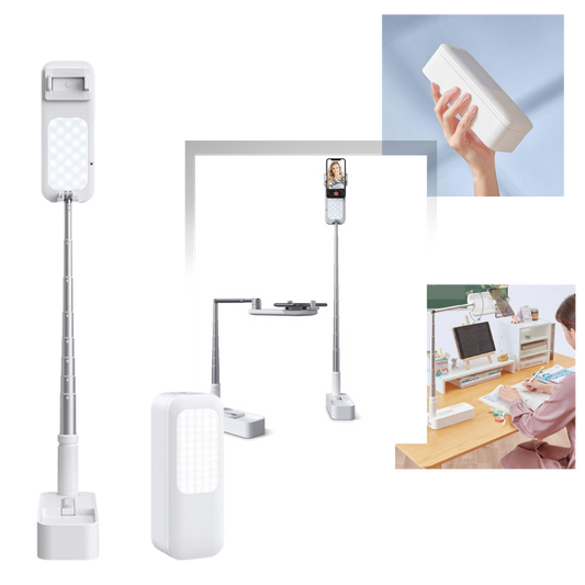 Smarttelefonholder med integrert Bluetooth-lyssett