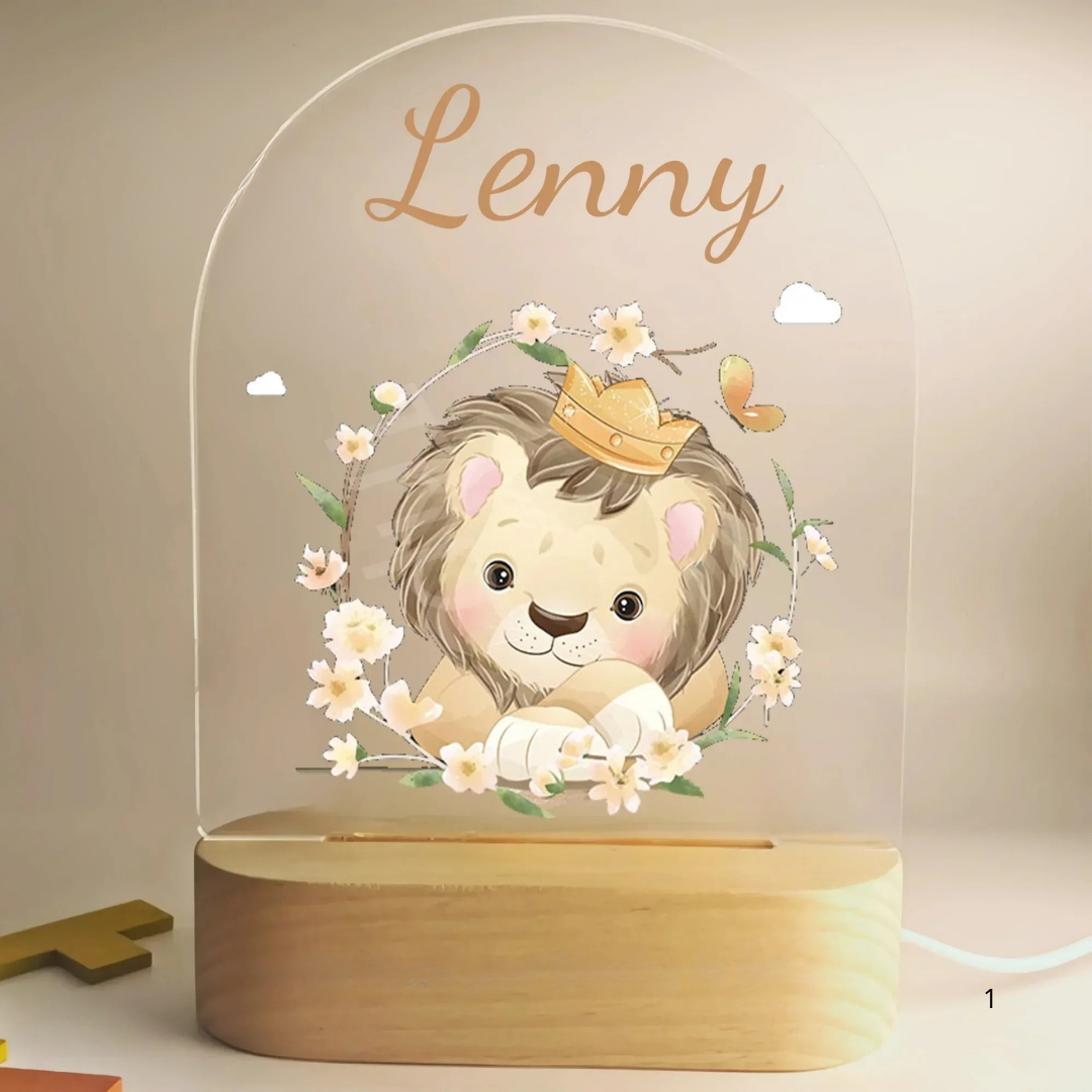 Norvo | Personlig Nattlys med Navn – Myk Varm LED Belysning for Barn