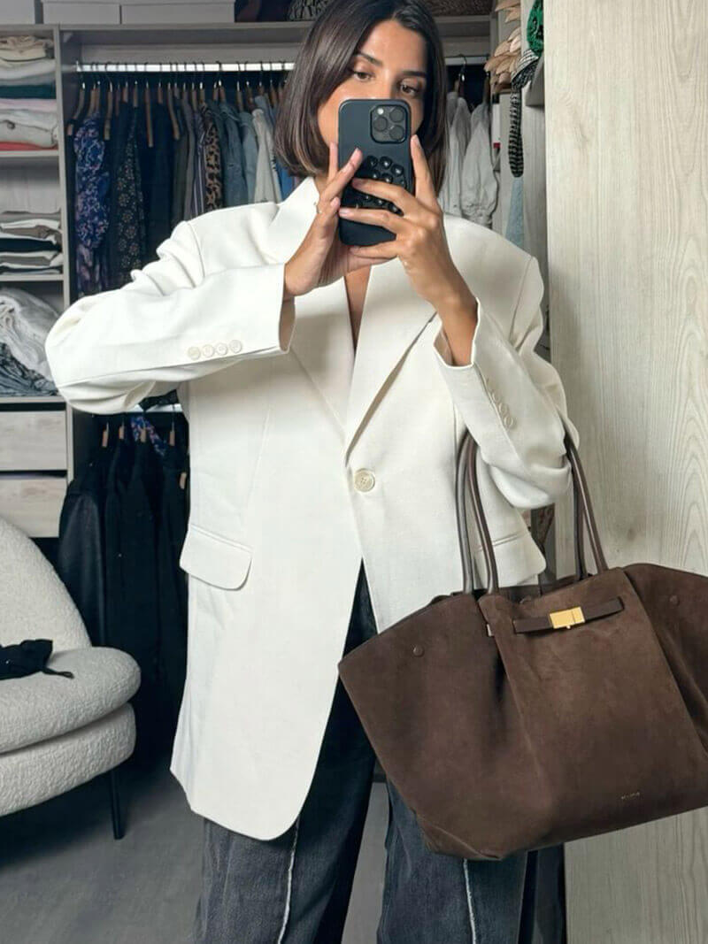 Norvo | Hedwig Kvinne Suede Handveske | Romslig & Elegant | Flere Farger