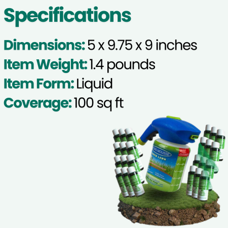 Norvo | Liquid Lawn Hydro Mousse Spray On Grass Seed | Enkel påføring for flekkete plener og områder med høy trafikk
