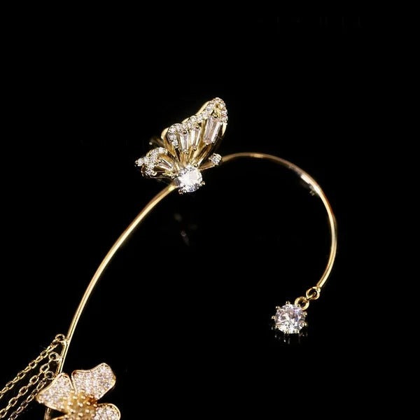 Norvo | Elegant uttalelsesøredobber med sommerfugldesign og glitrende zirconia