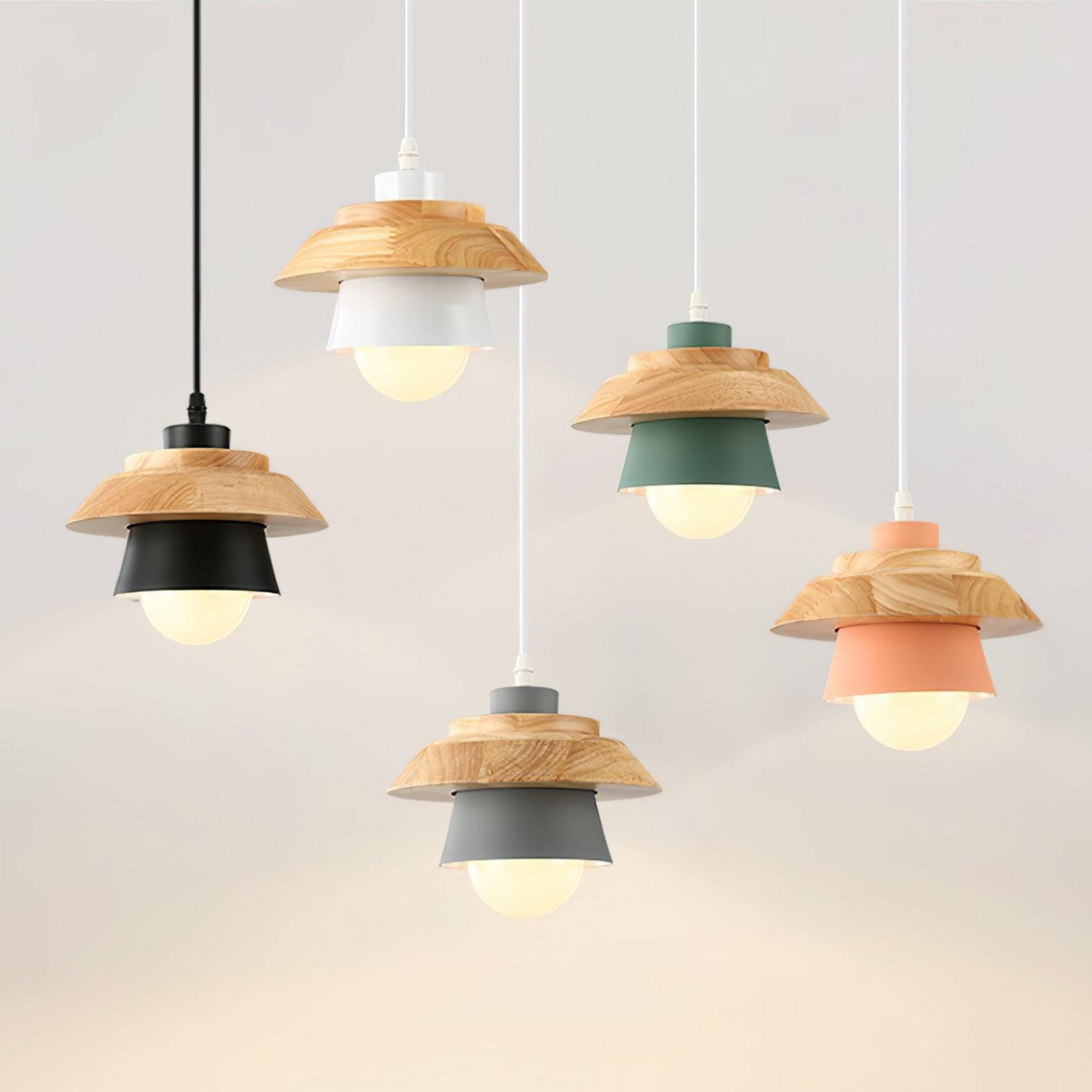 Norvo | NordicMacaron Luksus Taklampe - Skandinavisk Design med Trefinish