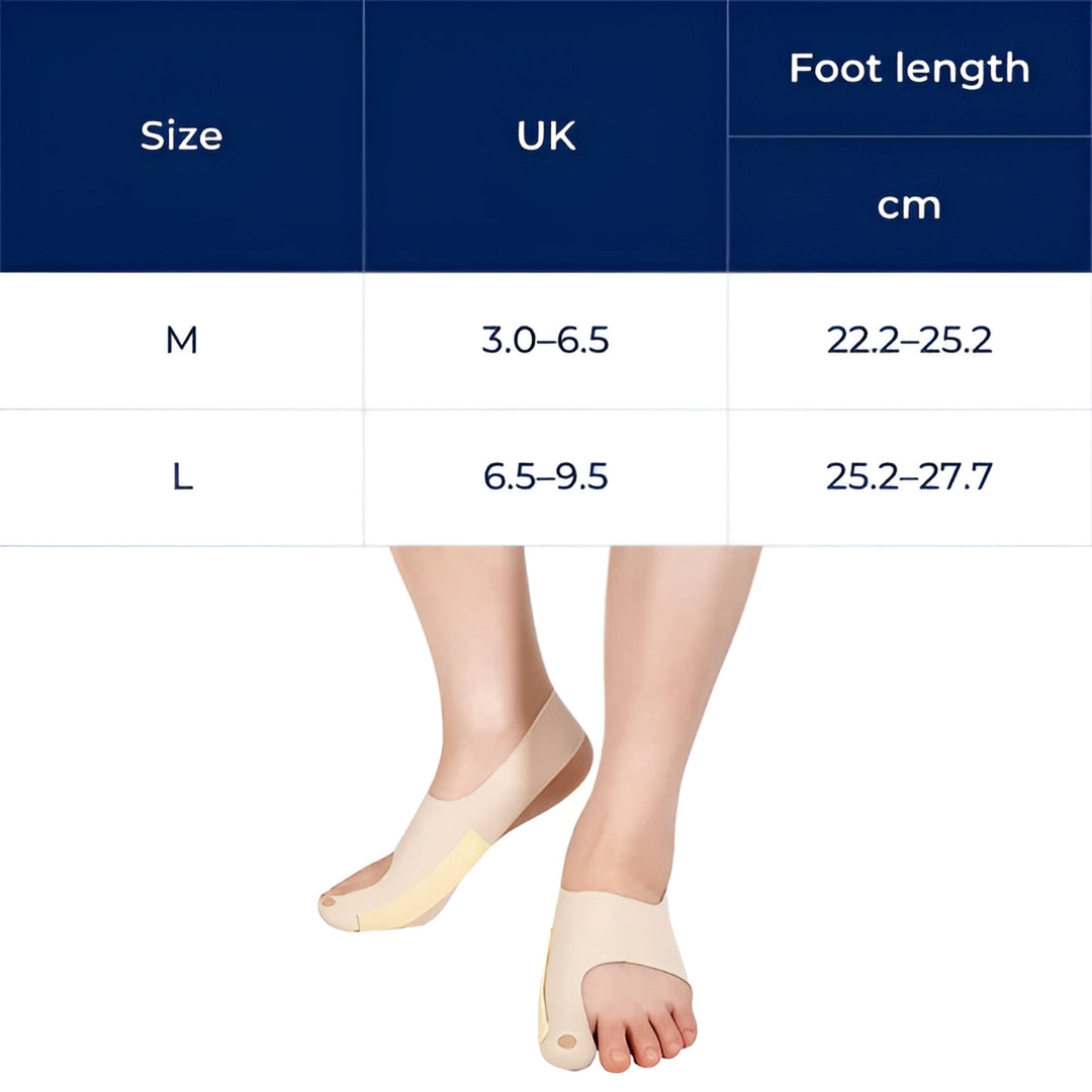 Smertereduserende gelpadding – Ultra-slim stretchstoff – Hverdagskomfort og justering for hallux valgus Norvo