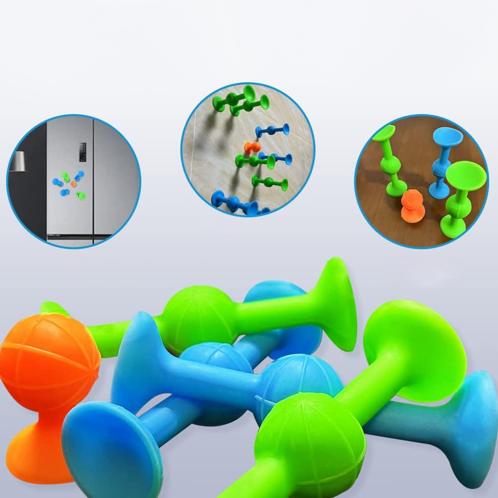 Norvo | StickyShots | Suge Dart Poppers Sett for Sikker og Lærerik Lek med 12 Deler - Passer for Barn og Voksne