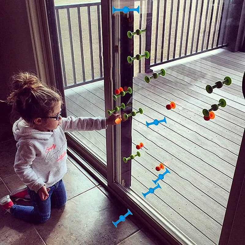 Norvo | StickyShots | Suge Dart Poppers Sett for Sikker og Lærerik Lek med 12 Deler - Passer for Barn og Voksne