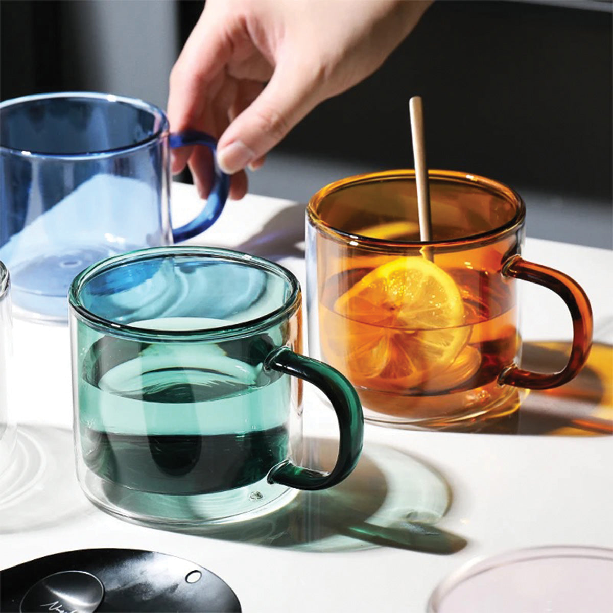 Norvo | DoublyMug | Farget glasskrus for varme drikker