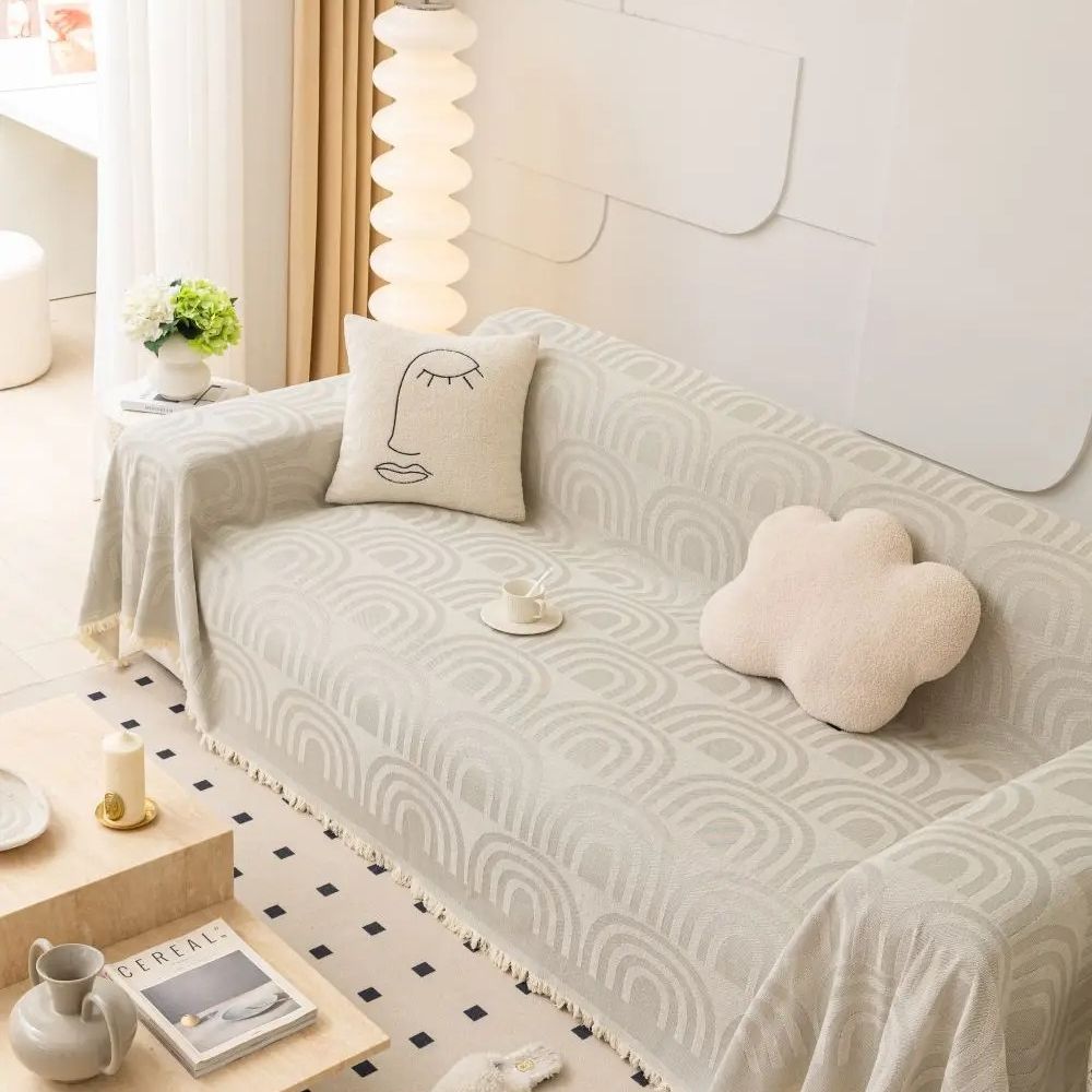 Norvo | Symmetrisk Halvbue Chenille Sofa Deksel