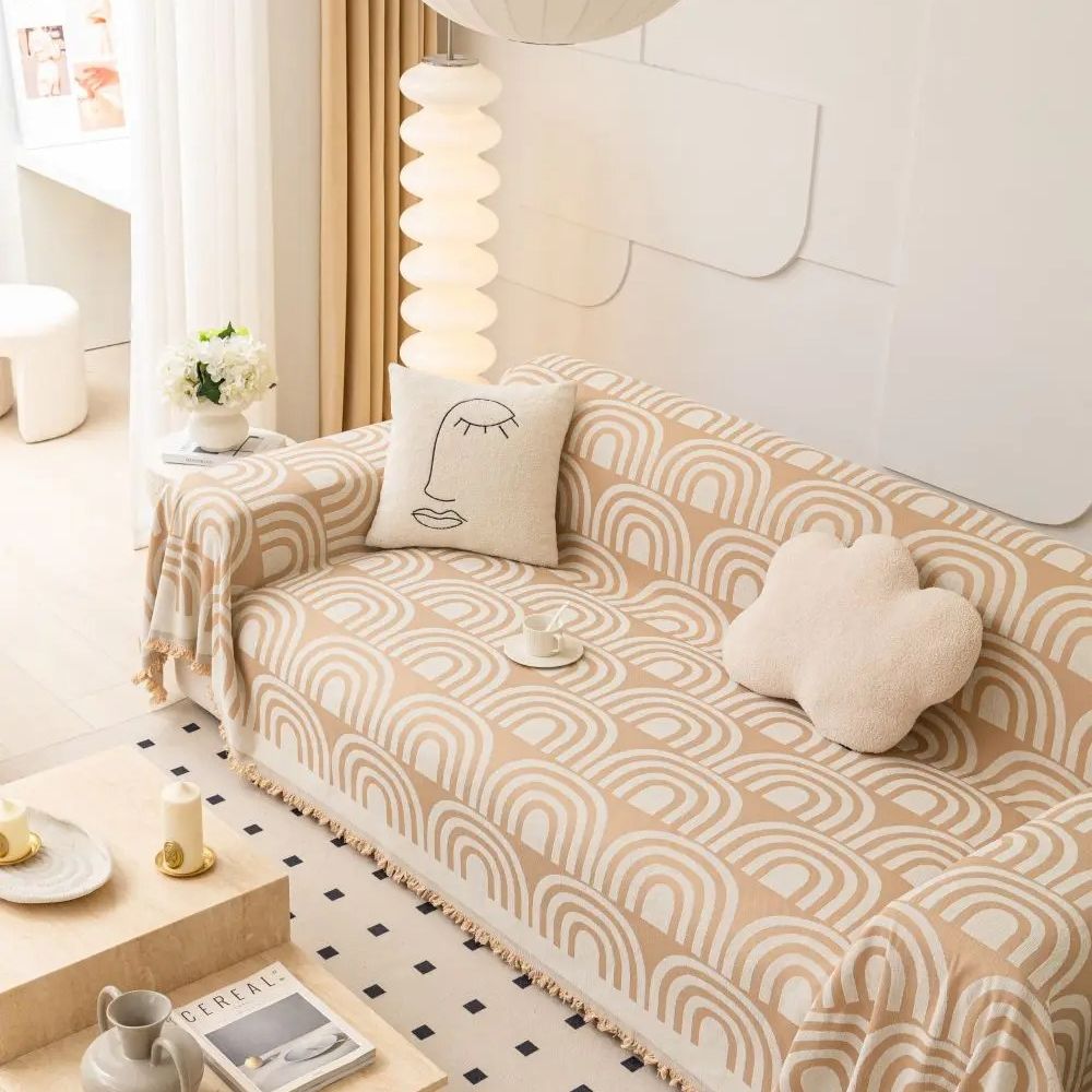 Norvo | Symmetrisk Halvbue Chenille Sofa Deksel