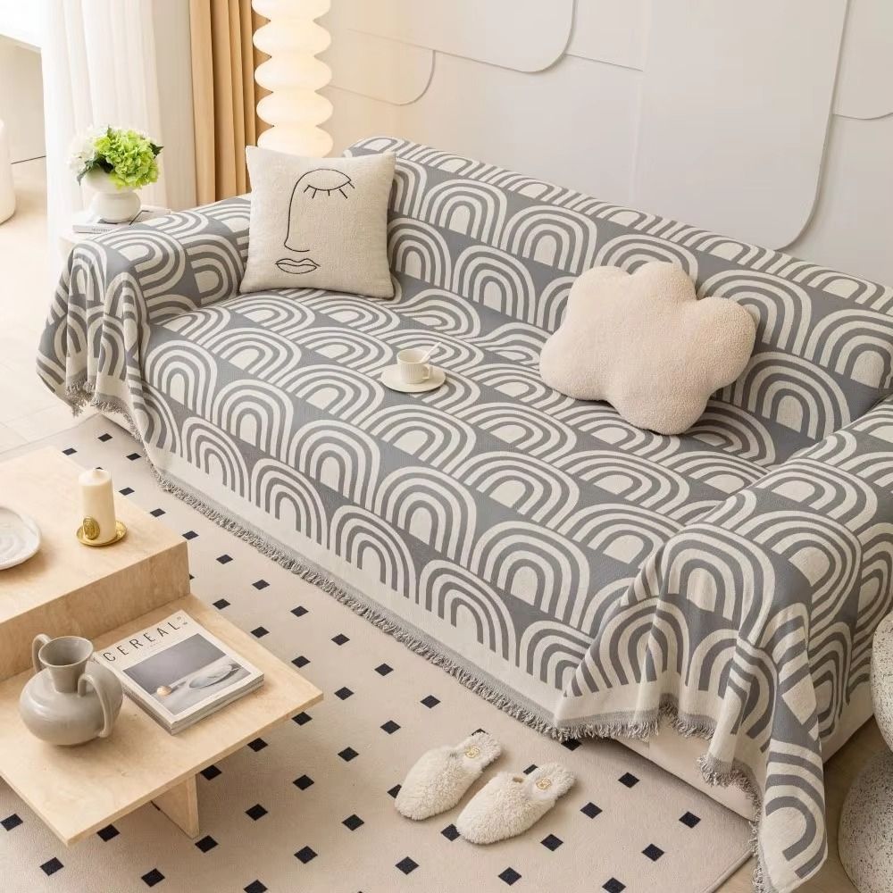 Norvo | Symmetrisk Halvbue Chenille Sofa Deksel