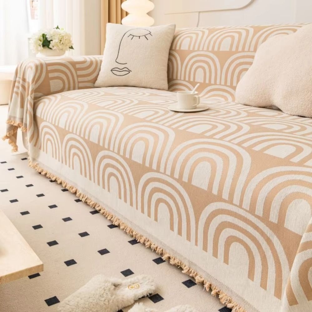 Norvo | Symmetrisk Halvbue Chenille Sofa Deksel