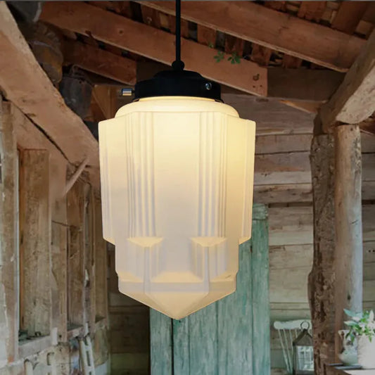 LumiNéo – Modern Geometrisk Oppheng i Frostet Glass