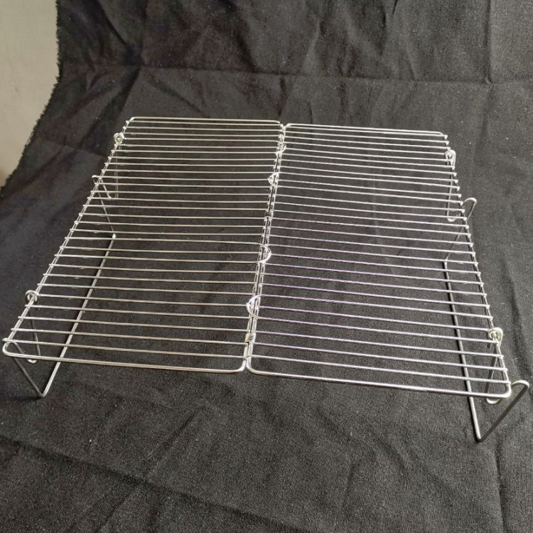 Norvo | Bærbar Grill Camping Rustfritt Stål Sammenleggbart Grill Tre Kull Grill