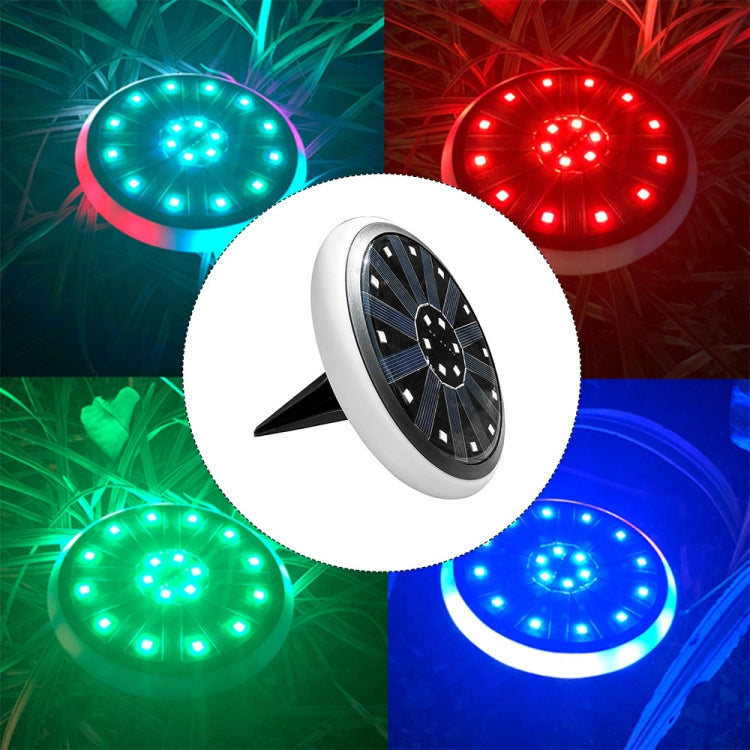 LED sol gravd lampe i rustfritt stål utendørs RGB gress hage lys