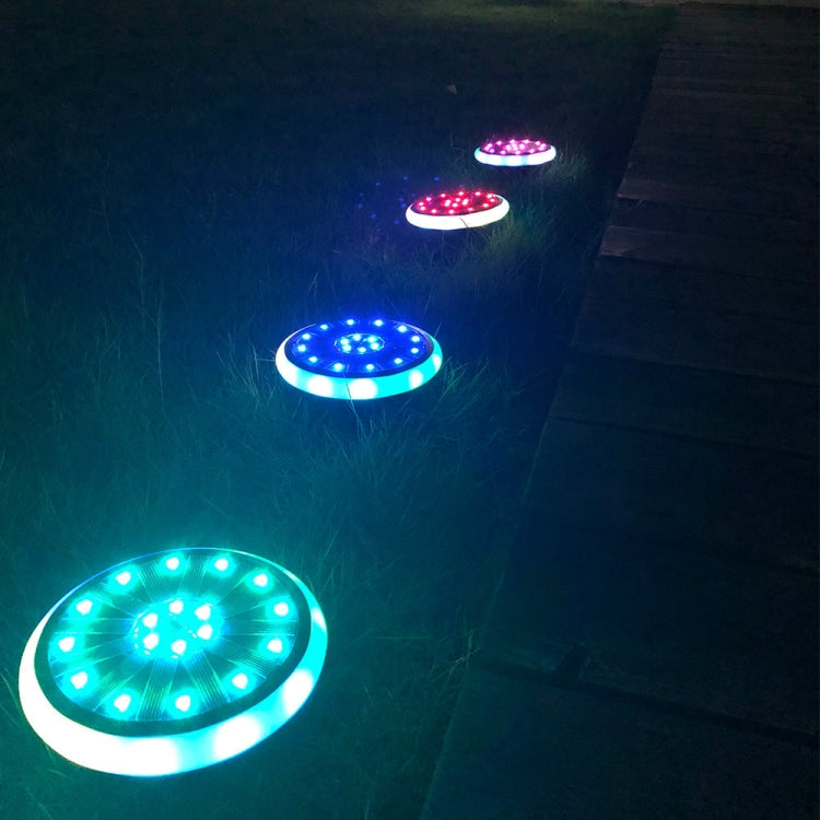LED sol gravd lampe i rustfritt stål utendørs RGB gress hage lys
