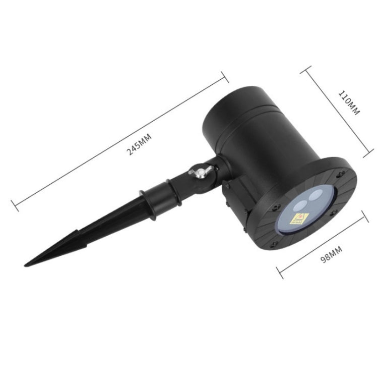 Norvo | 30W Fjernkontroll Utendørs Vanntett Laser Lys Hagedekorasjon Plenlampe, grønt lys + rødt lys (UK plugg)