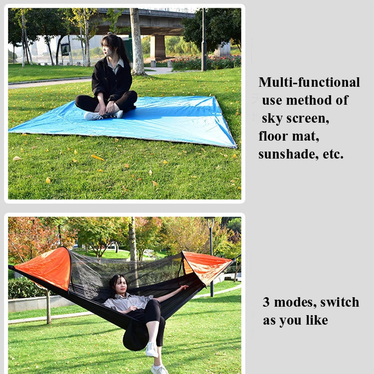 Norvo | Strut-Mosquito-net-hammock Diamond-Sunshade-Set Outdoor Camping Automatic Quick-Open Anti-Mosquito-net-Hammock-Set (Hæralm Green)