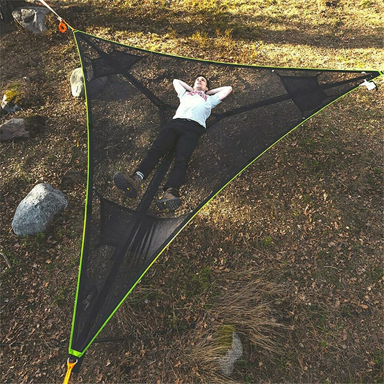 Norvo | 2.8 m Familie Utendørs Bærbar Lufttelt Multi-Person Camping Trekant Hengekøye (Svart)