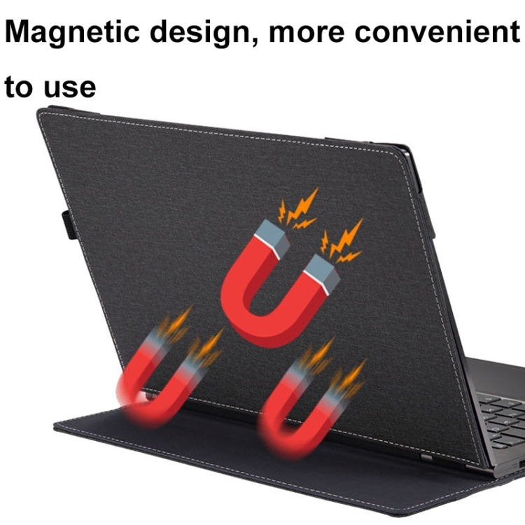 Norvo | For Samsung Galaxy Book 3 360 13,3 tommer lær laptop anti-fall beskyttende etui med stativ (Vinrød)