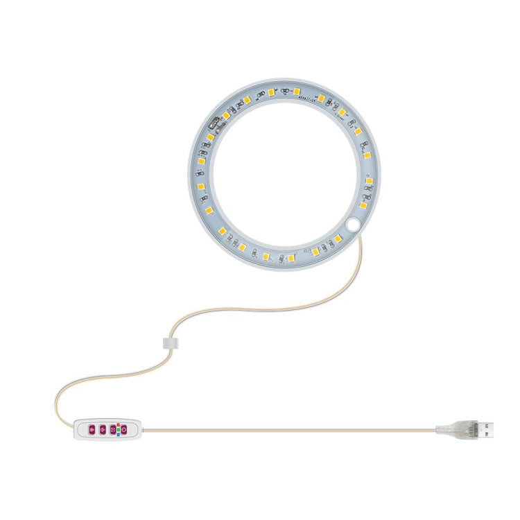 Norvo | LED Plantevekstlampe Full Spektrum Intelligent Tidtaker Innendørs Fylllys Ring Plante Lampe, Effekt: En Hode (Solskinn)