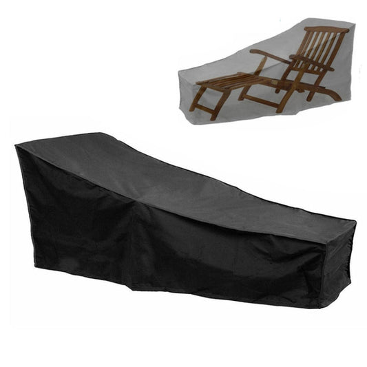 Norvo | Utendørs Strandstol Støvtett og Vanntett Beskyttelsesdeksel for Rokkestol, Størrelse: 210x75x80cm (Svart+ Sølv)
