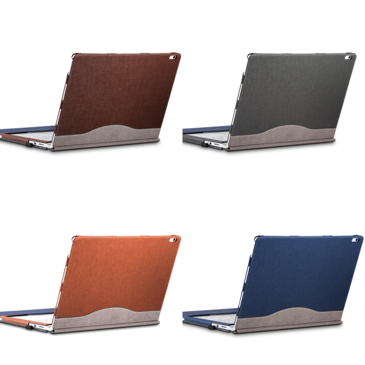 Norvo | PU lær laptop beskyttelsesdeksel for Microsoft Surface Book 2 13,5 tommer (Gentleman Grey)