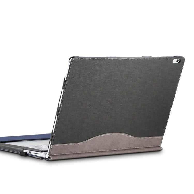 Norvo | PU Lær Bæreveske for Microsoft Surface Book 2 15 Tommer (Gentleman Grå)