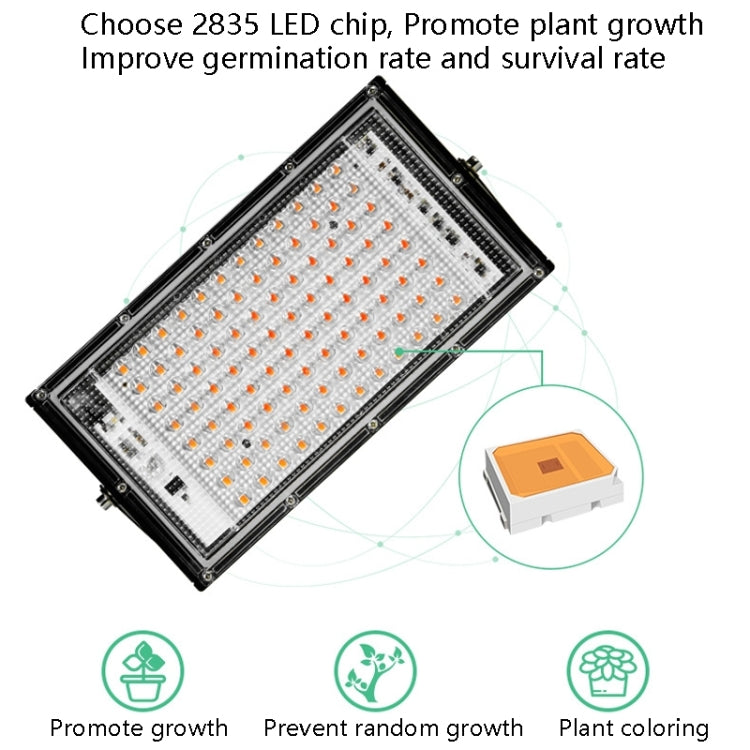 Norvo | LED Plantebelysning Full Spektrum Vanntett Grow Light EU Plugg 144 Perler 200W