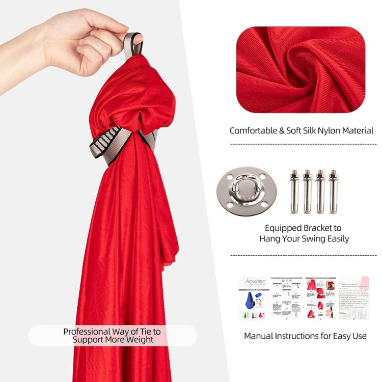 Norvo | Barn Elastisk Hengekøye Innendørs Utendørs Sving, Størrelse: 1.5x2.8m (Rød)