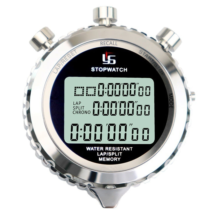 Norvo | YS Metall Stoppur 3 Rad Display Løping Trening Elektronisk Timer, Stil: YS-510 10 Minneser