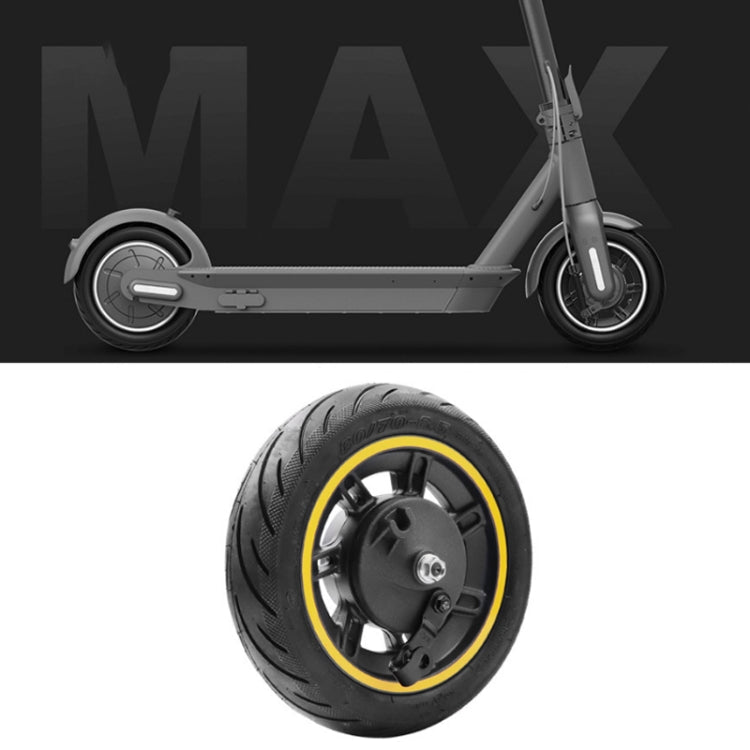 Norvo | 10 Tommers Elektrisk Scooter Frontdekk Uten Slange for Ninebot MAX G30 (Gul)