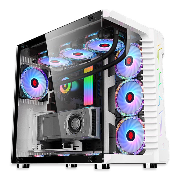 Norvo | Datamaskin CPU RGB glødende radiator 8 vifter + fjernkontroll
