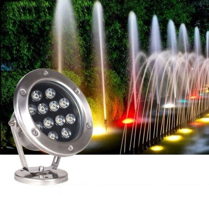 Norvo | LED Undervannslys Svømmebasseng Fiskedam Fontene Vanntett Landskapslys 9W (Warm White)