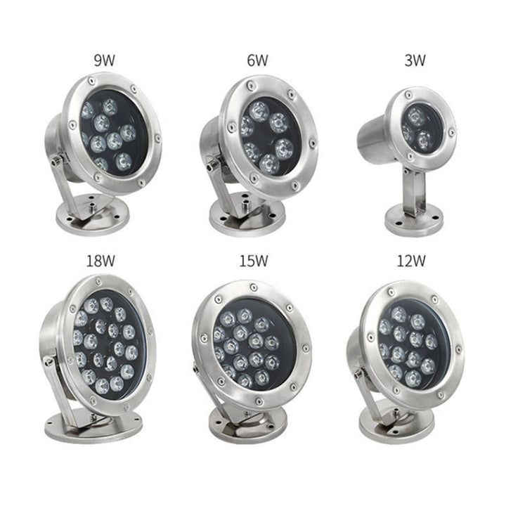 Norvo | LED Underwater Light Pool Fish Pond Fountain Waterproof Landscape Light 18W(Gul)