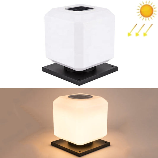 Norvo | 003 Solar Square Utendørs Postbelysning LED Vanntett Vegglamper, Størrelse: 30cm (Varmt Lys)