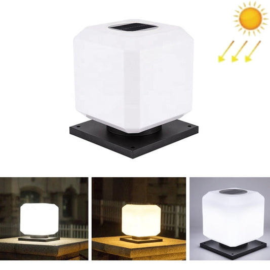 Norvo | 003 Solar Square Utendørs Post Lys LED Vanntette Vegglamper, Størrelse: 20 cm (Tricolor Lys)