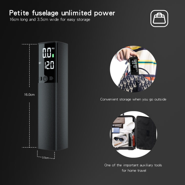 Norvo | AP-04 Trådløs Elektrisk Luftpumpe Med LCD Skjerm For Fotball Basketball (Svart)