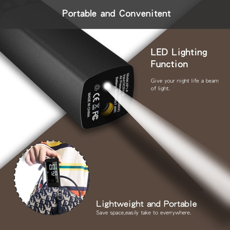 Norvo | AP-04 Trådløs Elektrisk Luftpumpe Med LCD Skjerm For Fotball Basketball (Svart)