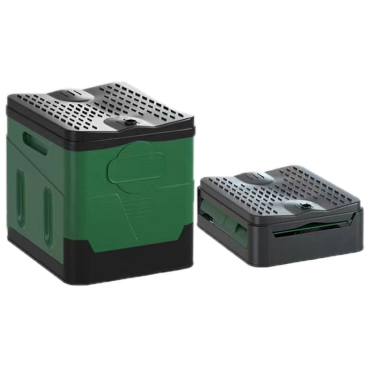 Norvo | Automatisk sammenleggbart bærbart toalett utendørs nødmobiltoalett (Hærsgrønn)