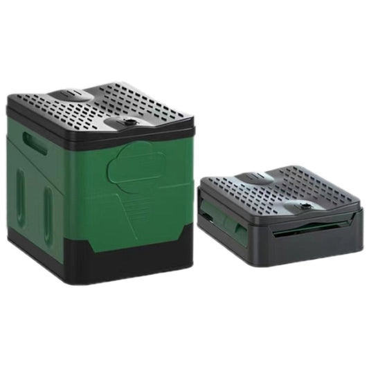 Norvo | Automatisk sammenleggbart bærbart toalett utendørs nødmobiltoalett (Hærsgrønn)