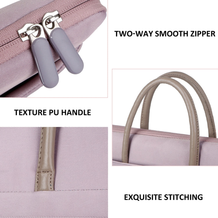Norvo | 14 -14.6 Tommer Oxford Stoff Laptop Bag for Menn og Kvinner Dokumentveske med PU Håndtak (Grå Grønn)