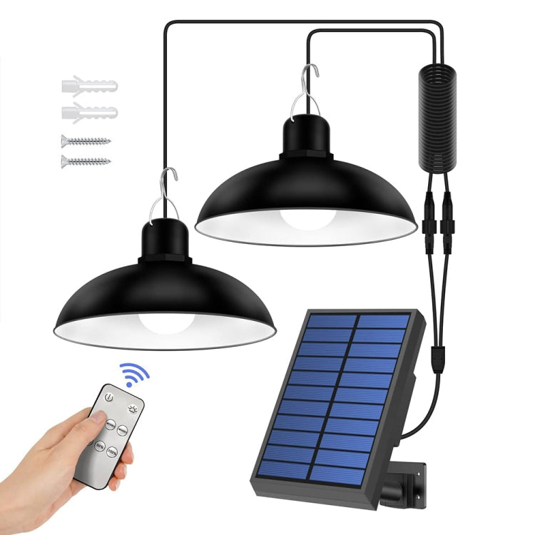 IP65 Vanntett Utendørs Solenergi LED Lysekrone Innendørs Lys, Spes: Enkel Varmt Lys med Fjernkontroll